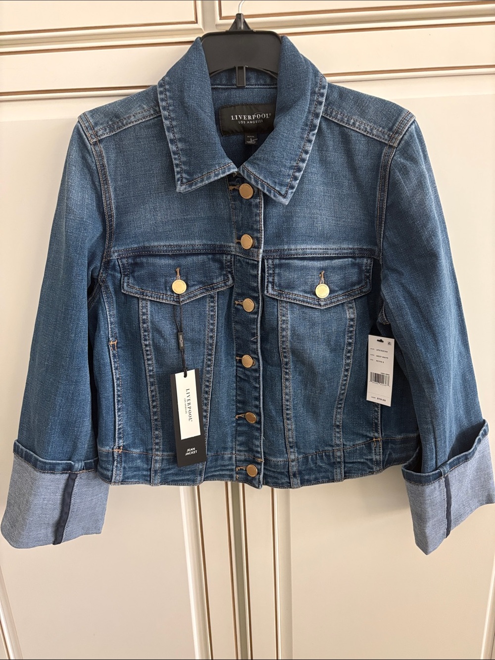 NWT Liverpool Small Petite Truckers Denim Jacket